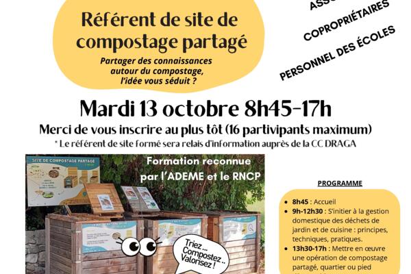 Compost mûr en libre-service et formation de référents de site