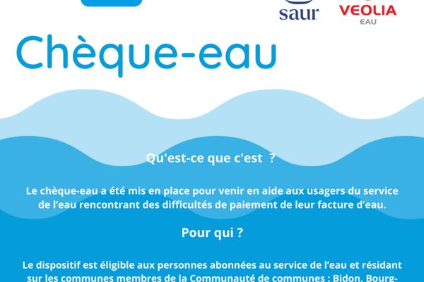 chèque eau 