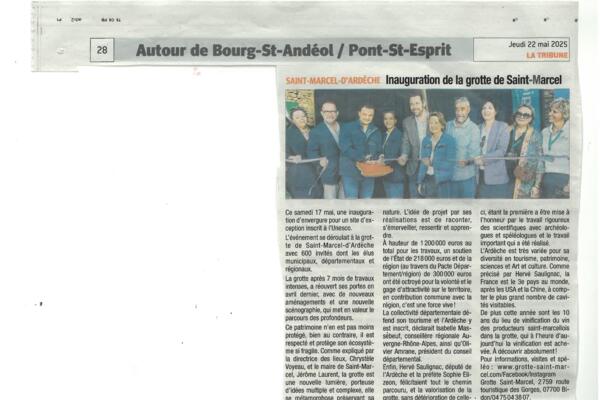 Inauguration de la Grotte